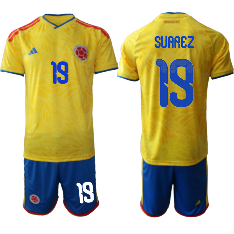 Men colombia home #6 style 2026 World Cup Soccer jersey